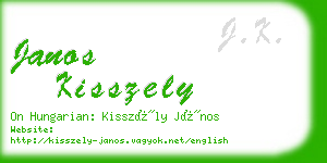 janos kisszely business card